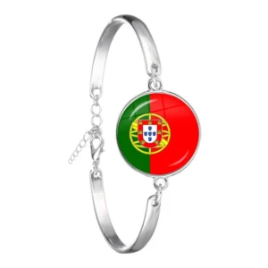 Bracelet drapeau rond Portugal