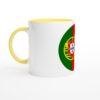 Mug en céramique blanche 325 ml (11 oz) avec intérieur coloré Céramique jaune