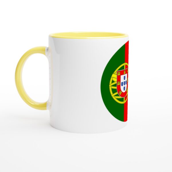Mug en céramique blanche 325 ml (11 oz) avec intérieur coloré Céramique jaune