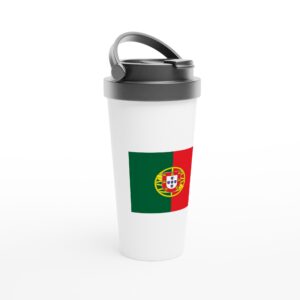White 15oz Stainless Steel Travel Mug